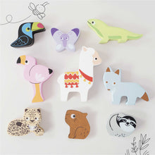 Load image into Gallery viewer, Wooden Stacking Animals & Bag