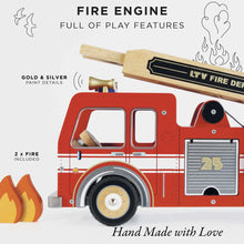 Load image into Gallery viewer, Wooden Fire Engine