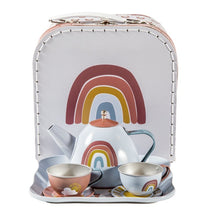 Load image into Gallery viewer, Tea set in basket Rainbow