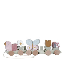 Load image into Gallery viewer, Stacking train Flowers & Butterflies