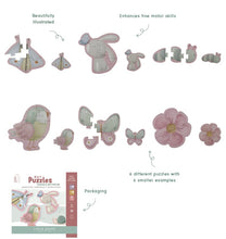 Load image into Gallery viewer, 6 in 1 Puzzles Flowers & Butterflies