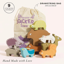 Load image into Gallery viewer, Woodland Stacking Forest Animals &amp; Bag
