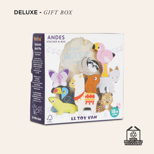 Wooden Stacking Animals & Bag