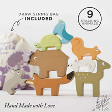 Load image into Gallery viewer, Woodland Stacking Forest Animals &amp; Bag
