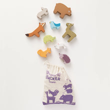 Load image into Gallery viewer, Woodland Stacking Forest Animals &amp; Bag
