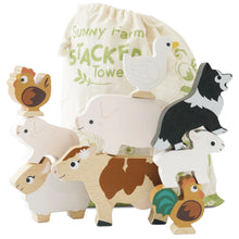 Load image into Gallery viewer, Farm Animals stacking toy
