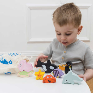 Ocean Wooden Animals Stacking Toy