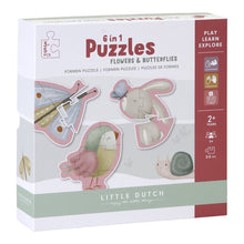 Load image into Gallery viewer, 6 in 1 Puzzles Flowers &amp; Butterflies
