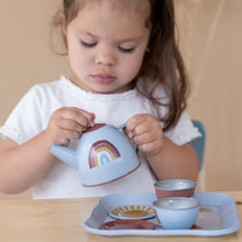 Load image into Gallery viewer, Tea set in basket Rainbow

